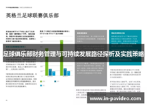 足球俱乐部财务管理与可持续发展路径探析及实践策略